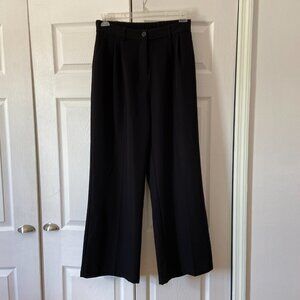 FUNYYZO Wide Leg High Elastic Waisted in The Back Black Large Trousers